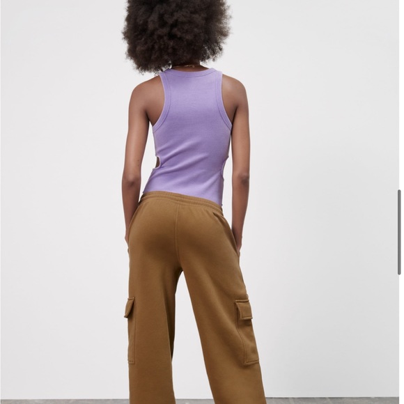 Zara Cutout rib bodysuit. Size S. Lilac. 0962/334 - Picture 5 of 5